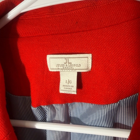 Jules & Leopold Bold Red Blazer - Picture 2 of 9
